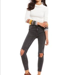 Free People High Rise Busted Skinny Jean
